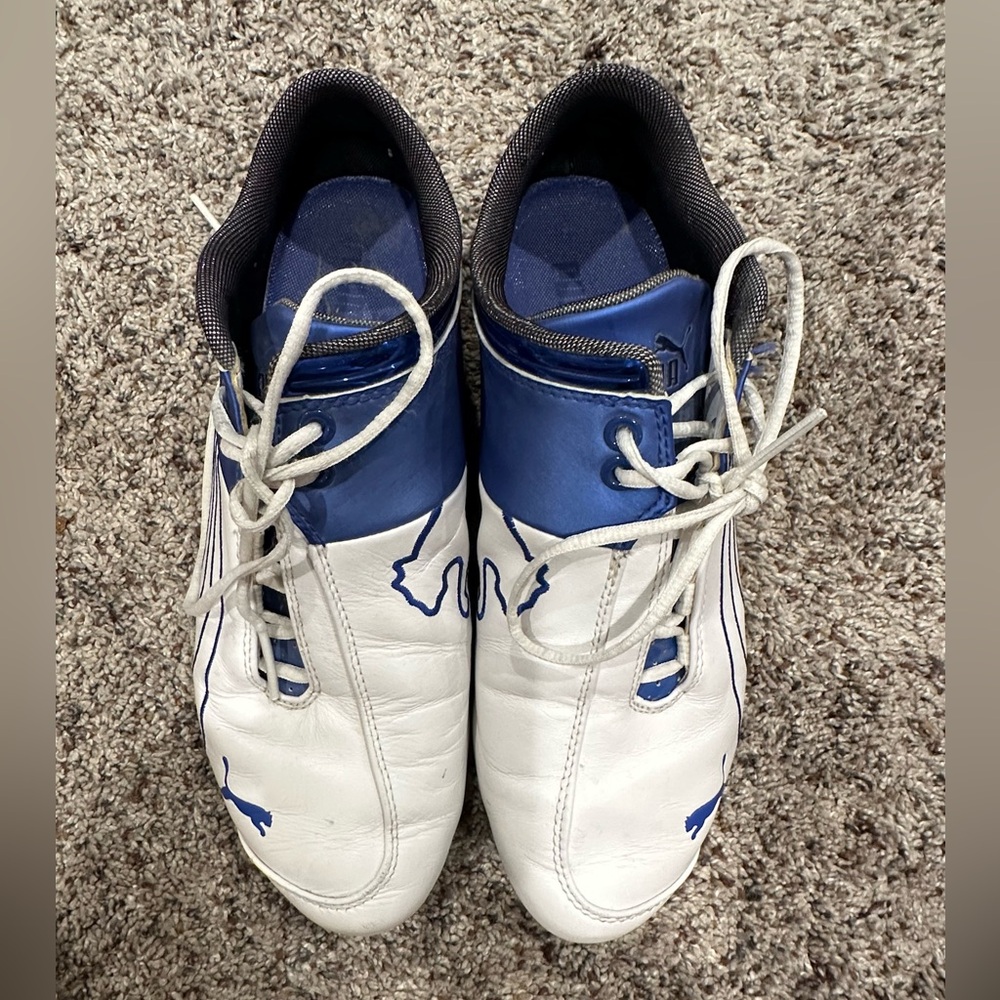 Puma White and Blue Sneakers